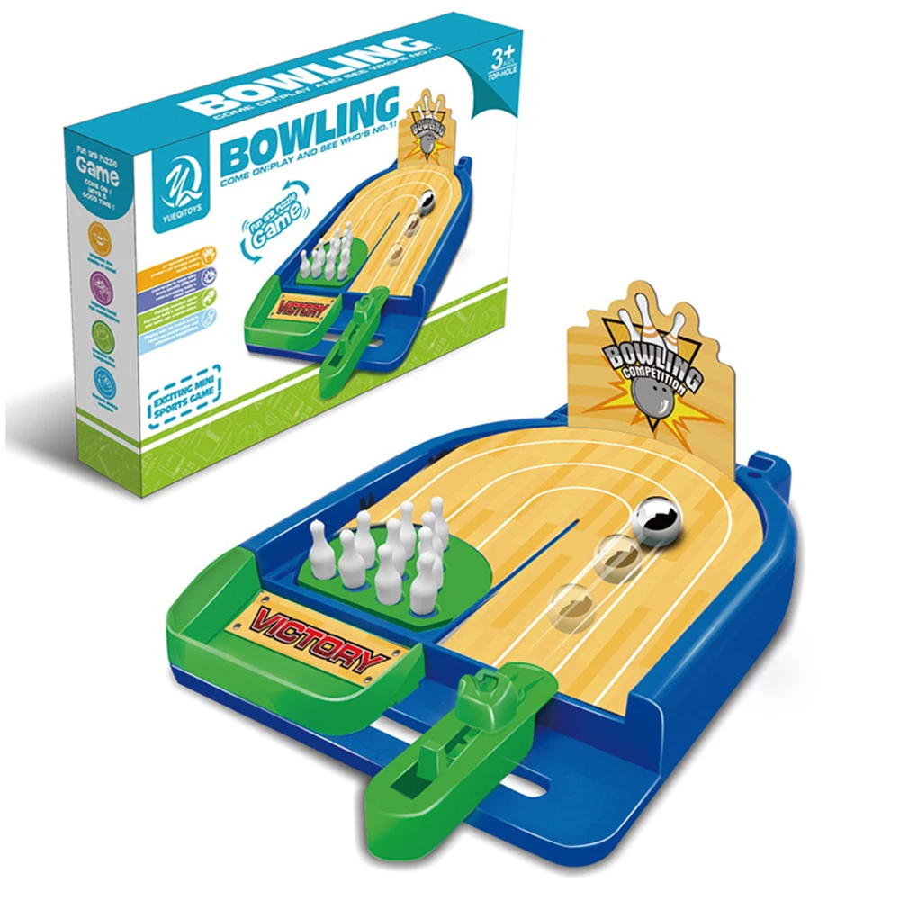 

Kids Desktop Game Toy Funny Indoor Parent-Child Interactive Table Sports Game Toy Table Soccer Basketball Bowling Game Toy