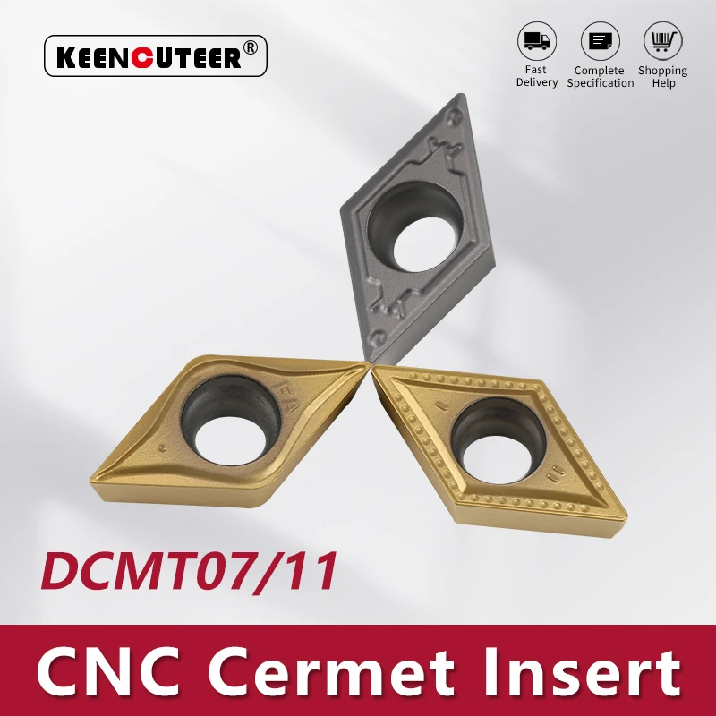 

External Turning Tool Blade DCMT070204 DCMT070204 DCMT11T304 DCMT11T308 Carbide Insert for Cermet SDJCR/L Lathe Parts CNC Cutter