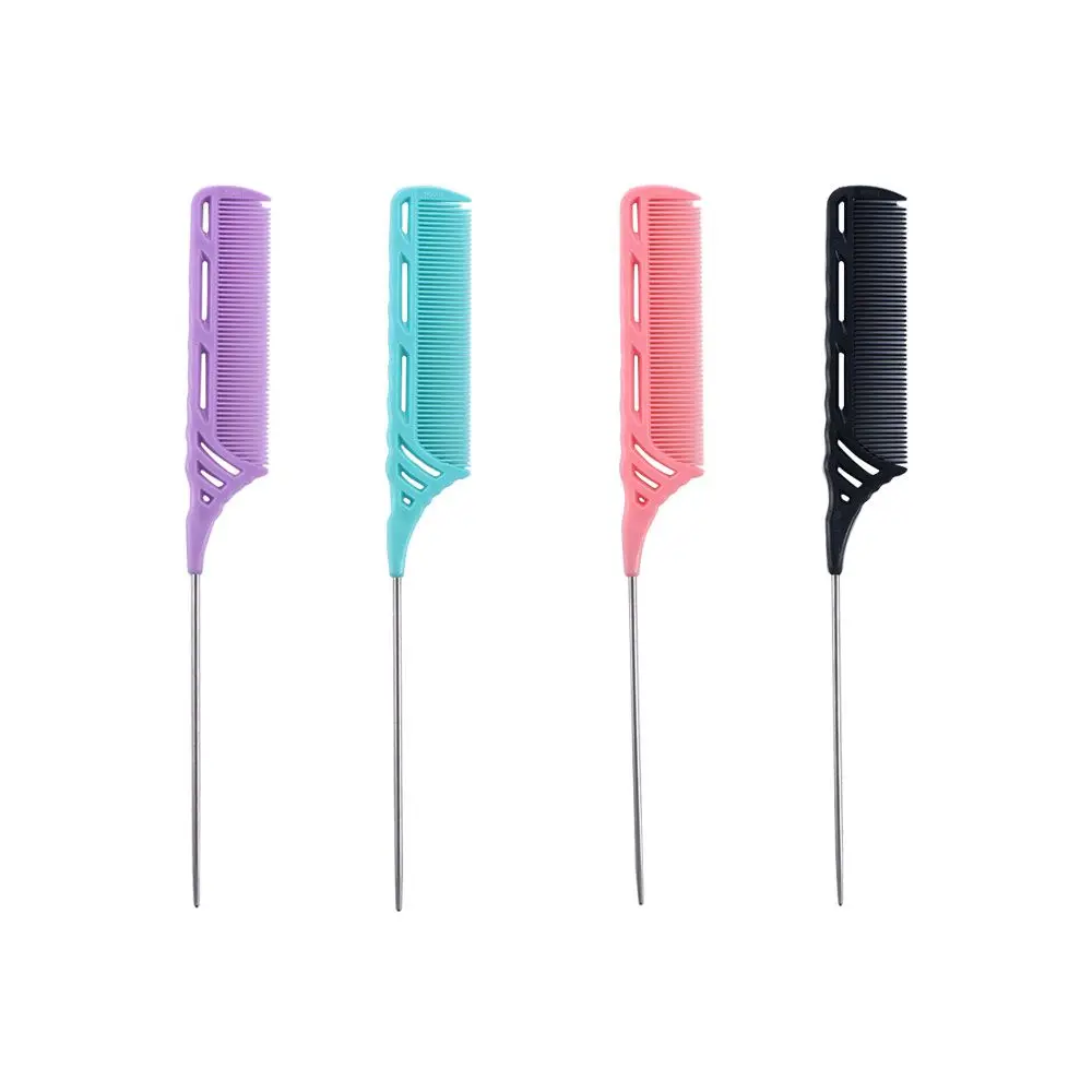 

For Hair Dyeing Hair Cutting Hairdressing Fine-tooth Rat Tail Combs Sharp Tail Styling Comb Hair Tail Comb Hair Edge Trimmer