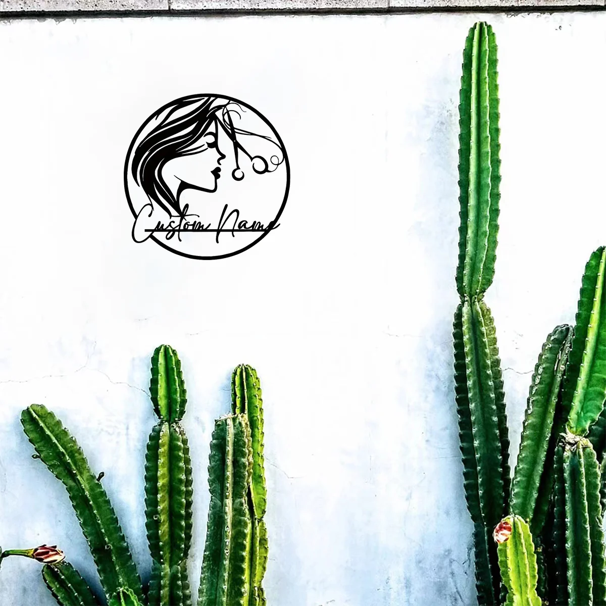 

Woman Theme Home Decor Wall Art Decoration Indoor Livingroom Black Classic Room Decor Metal Wall Hanging Decoration Garden Home