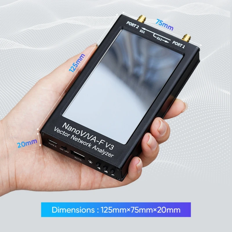 2023 Latest NanoVNA-F V3 4.3 inch 6GHz HF VHF UHF Vector Network Analyzer Antenna Analyzer SWR 5