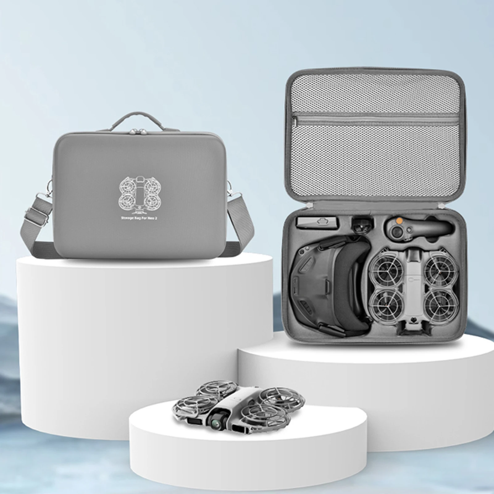 DJI Neo2 드론 휴대용 가방, 보관 및 보호용 가방, 조절 가능한 스트랩이 있는 보호용 숄더 파우치
