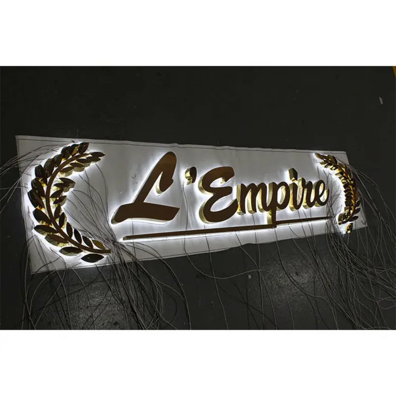 Custom  Customized luminous metal mini letter signboard facade neon light back luminous characters billboard characters