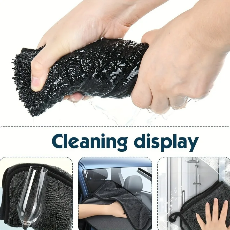 Magische Polyestertücher (3er-Pack) – Streifenfrei, ultraweich! Perfekt für Küche, Auto, Brillen & Elektronik – waschbar und langlebig – Detail 4