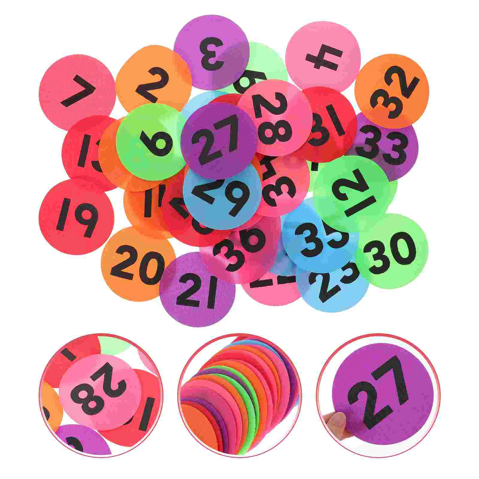 Round Floor Dots Markers para sala de aula, adesivos coloridos, tapete redondo, seta, número, escritório, criança, 36 pcs