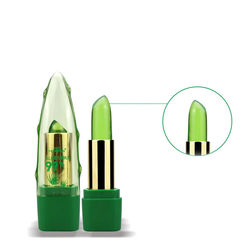 1PCS Brand Aloe Vera Natural Moisturizer Lipstick Temperature Changed Color Lipblam Natural Magic Pink Protector Lips Cosmetics lip balm lip makeup