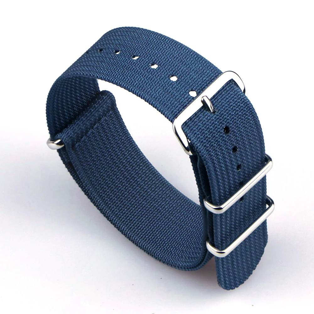 New Ribbed Nato Strap 18mm 20mm 22mm Nylon Watch Straps Braid Ballistic Fabric Watchband Accessories for Military Watch Band