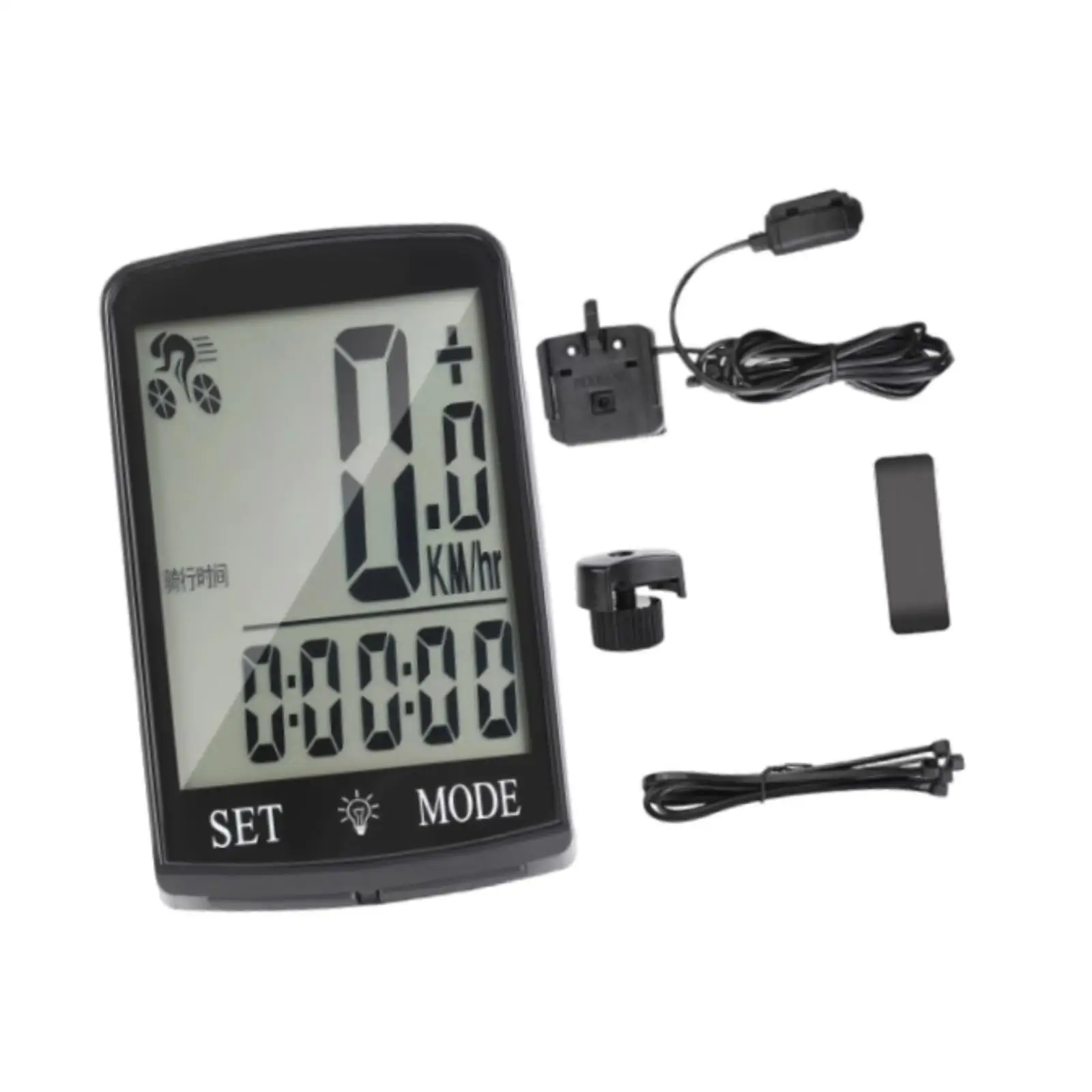 Bike Computer with 3'' Large LCD Display Compact Cycling Computer Odometer Bike Computer with 3'' Large LCD Display Compact Cycling Computer Odometer