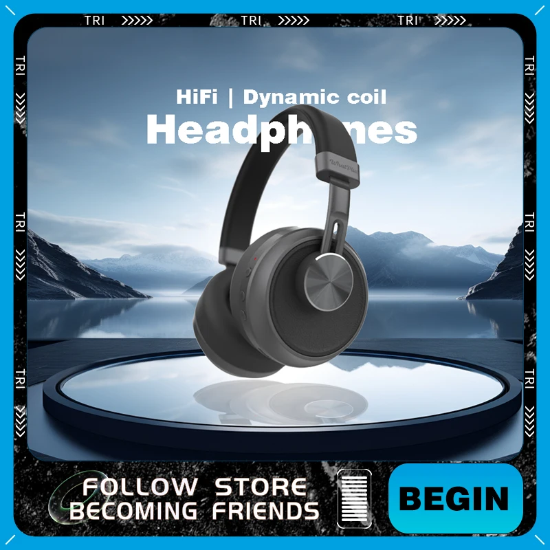 

Беспроводные Bluetooth-наушники TRI с микрофоном для снижения уровня шума, легкие, с низкой задержкой, спортивные стереонаушники с динамическим блоком