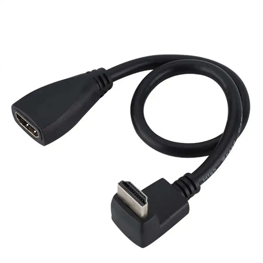고품질 풀 HD1080p HDMI 케이블, HDMI 수-암 케이블 (90 ° 벤드)