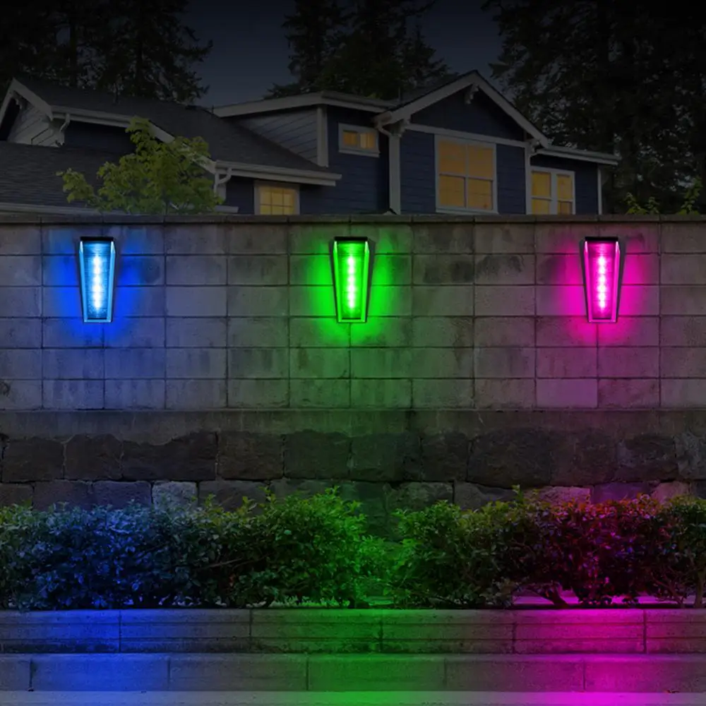 

Настенные светильники на солнечной батарее, наружная лампа для лестниц, водонепроницаемое освещение для сада, двора, забора, декоративные лампы для внутреннего дворика, 2 шт.