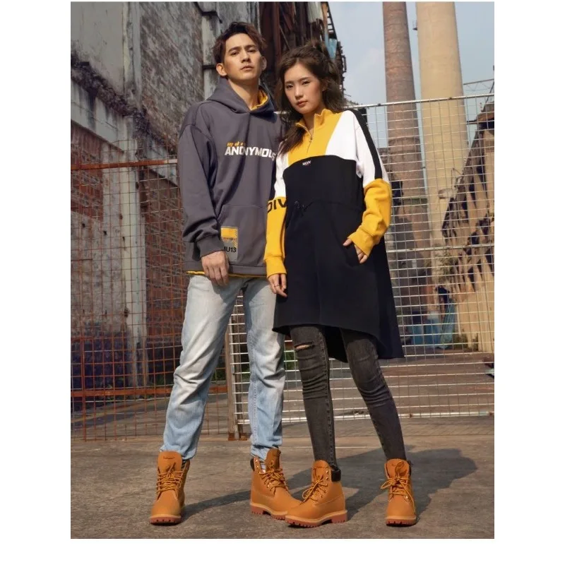 남성용 미끄럼 방지 가죽 부츠, 인기있는 캐주얼 스니커즈, 새로운 트렌드 작업 부츠, 남성용 브랜드 패션