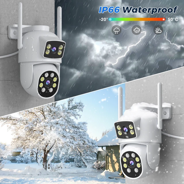 10MP 5K PTZ WiFi IP Camera Security Protection Dual Lens Screen Color Night Vision Auto Track CCTV Surveillance Camera O-KAM Pro 5