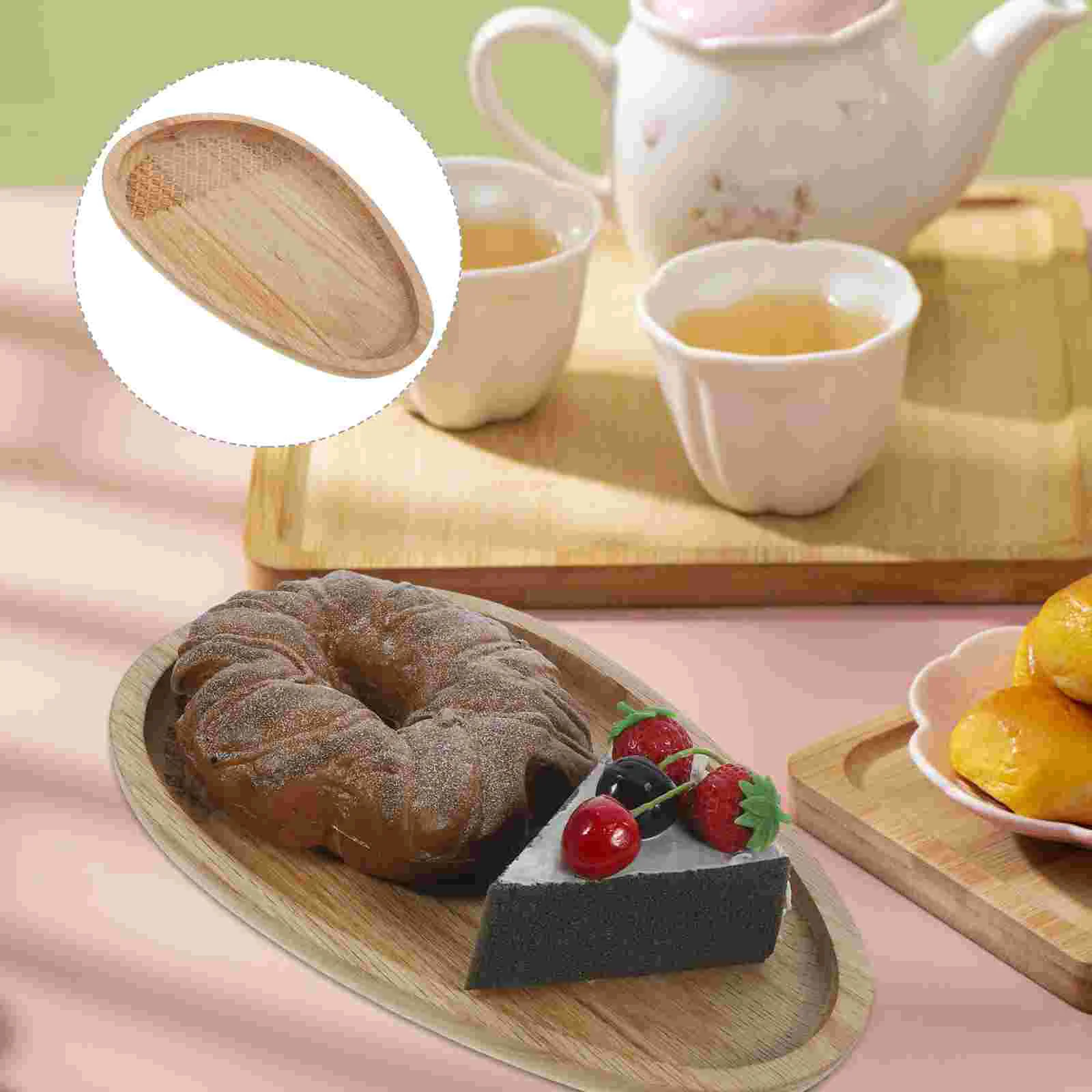 

Wooden Serving Tray Oval Wood Platter Wooden Serving Platter Oval Charcuterie Plate Board (L)