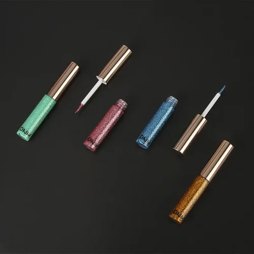반짝이 아이라이너 쉬머 리퀴드 아이 라이너 펜, 진주 빛 아이섀도우, 방수, 오래 지속되는 아이 라이너, 실버 로즈 골드 아이 메이크업 4
