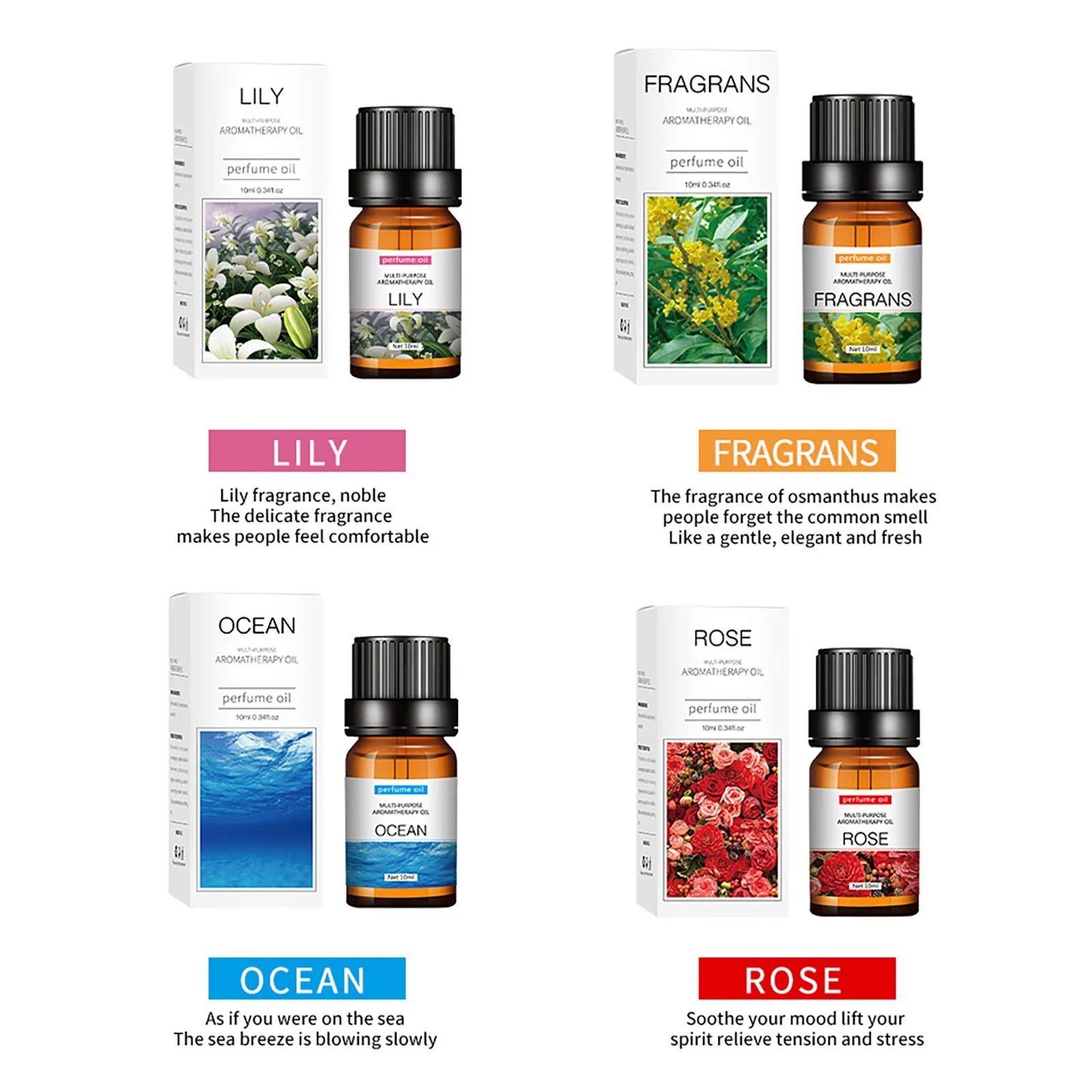 10ml Water-Soluble Aromatherapy Oil 19 Kinds of Scents Cozy Home Atmosphere Suitable for Humidifiers Flameless Diffusers home fragrance products