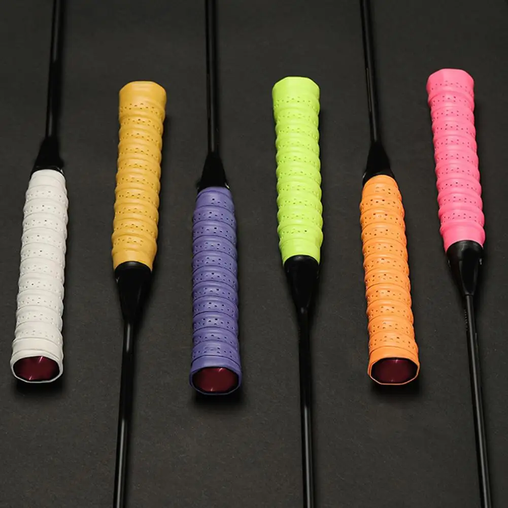 Racket Grip Badminton Grip Tennis Overgrip Perforated Anti-slip Thickened Non-slip Band For Rackets Sticky Overgrip Tennis Racket Tape Racket Grip Tape