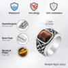 92783-62e93e.jpg Bagues ethniques Vintage à nœud Viking pour hommes, chevalière carrée en pierre naturelle en acier inoxydable, bijoux Punk à la mode