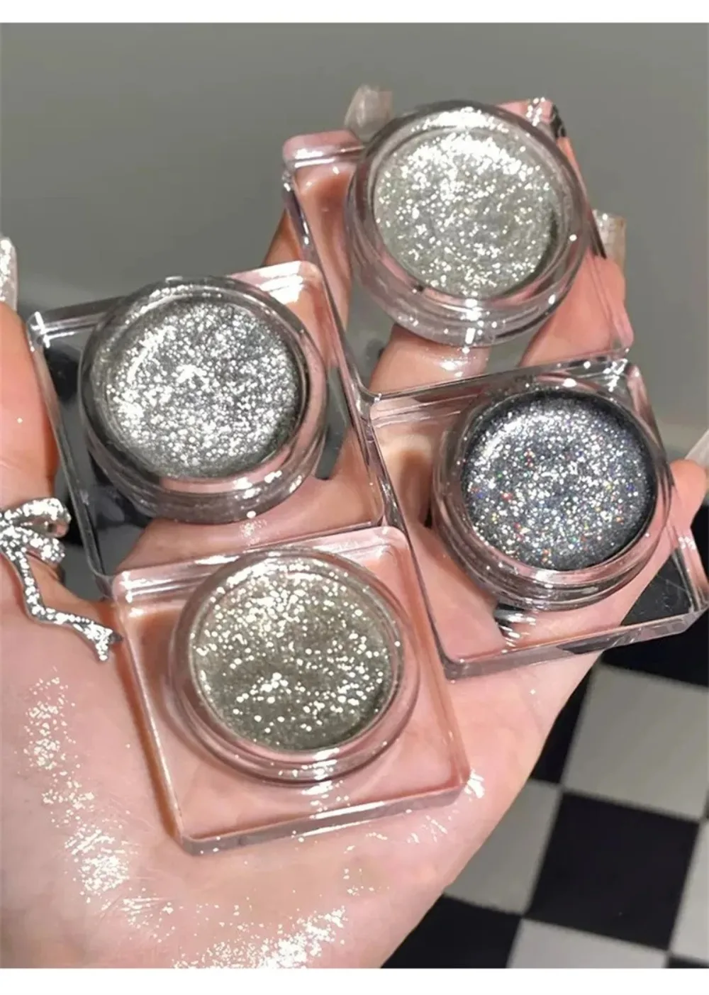 Glitzernder Schwarzer Smoky Eyeshadow Gel Für Gesicht Und Körper_voghion.com