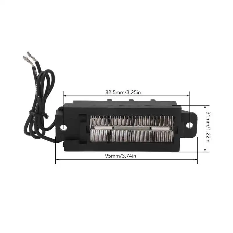 24V 100W PTC Air Heater Thermostatic Heating Temperature Resistant PTC Room Heater with Bracket Safe DIY Household Supplies heating element,electric heating fan