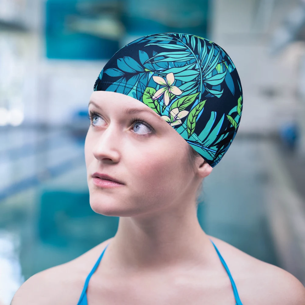 Printed Quick Drying Swimming Caps for 