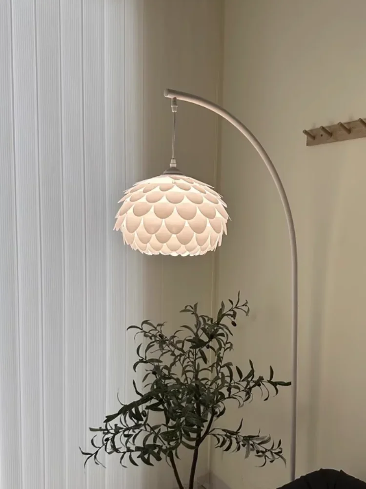 

Night Fish Luring Lamp Floor Lamp Living Room Bedroom Bedside Sofa Decoration Ins Cream Atmosphere Vertical Table Lamp