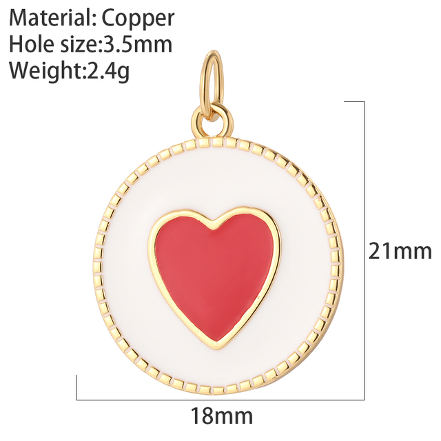 Heart Cute Charm for Jewelry Making Supplies Gold Boho Accessories Diy Pendant Necklace Bracelet Earring Charm Dangles