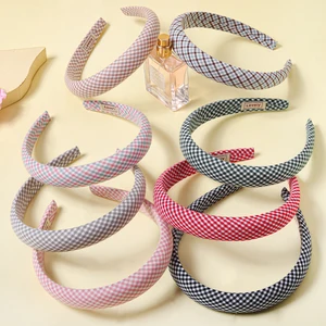 Fashion 2023 New Hot  Sell Solid Color Wide Hair Bands Girls Vintage Elastic Hair Band Thicken Headband Imitation Wool Hair Hoop