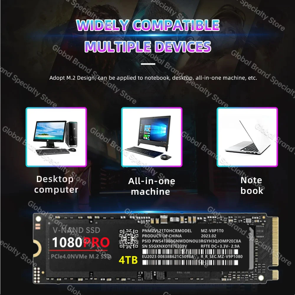 NVMe pcie 1080 PRO  ϵ ũ, Ʈ, ũž, Mac, PS5  SATA ϵ ̺, 1TB, 2TB, ssd nvme m2 NGFF SSD, 4TB, ǰ