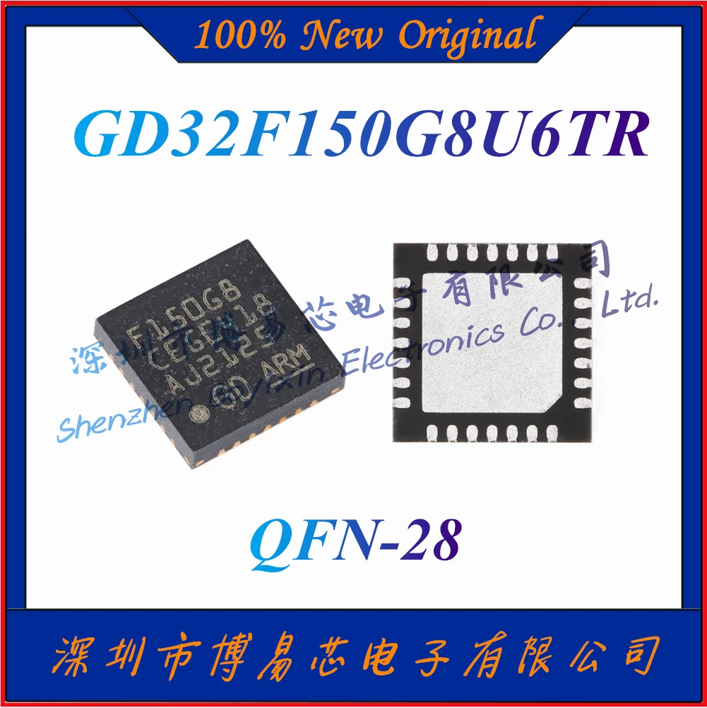 

NEW GD32F150G8U6TR CPU main frequency: 72MHz Voltage: 2.6V~3.6V Program capacity: 64KB Total RAM capacity: 8KB QFN-28