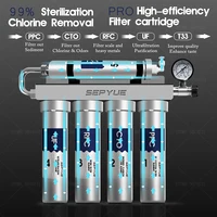 304 เครื่องกรองน้ําสแตนเลสน้ําดื่มห้องครัว 5 ขั้นตอนระบบกรองน้ํา UF TapWater เครื่องฟอกอากาศสําหรับ Home 2