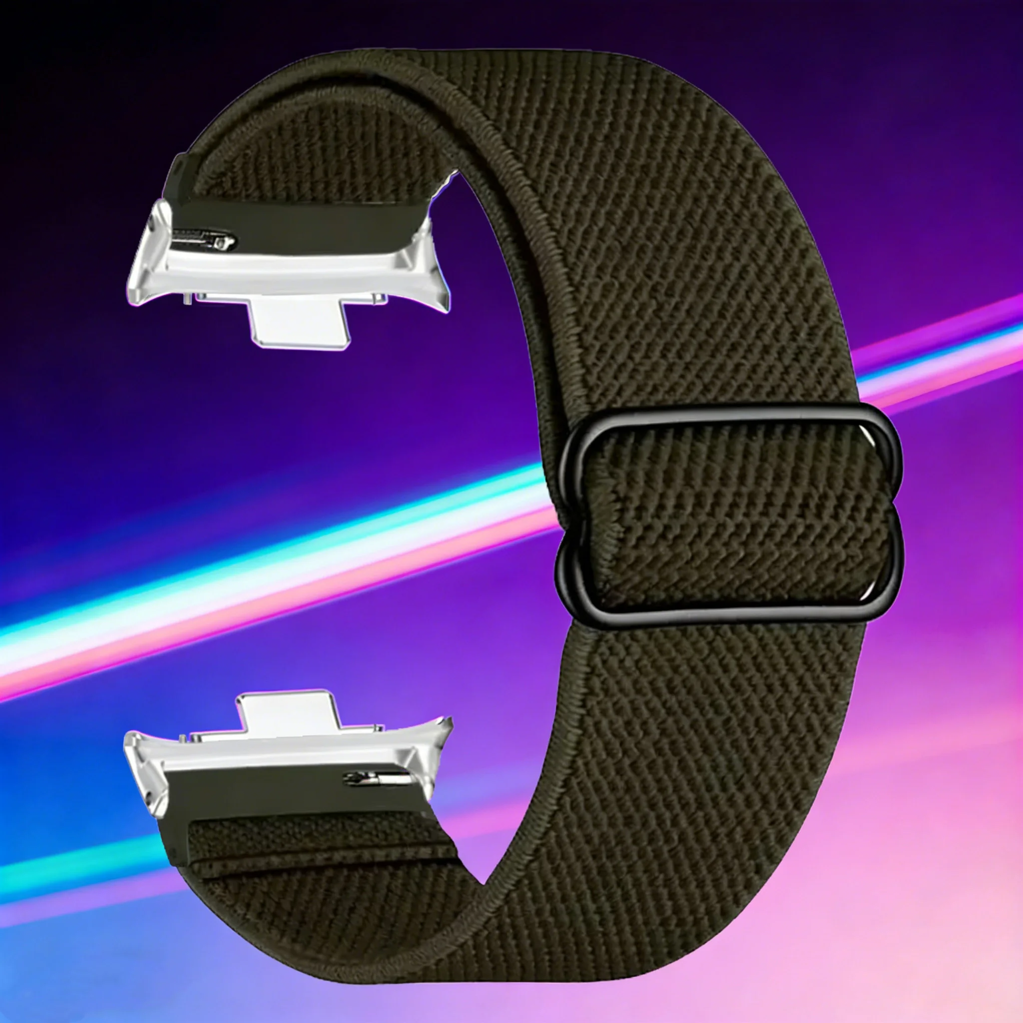 Elastic Nylon Solo Braided Watch Band Loop - Universal Replacement Bracelet