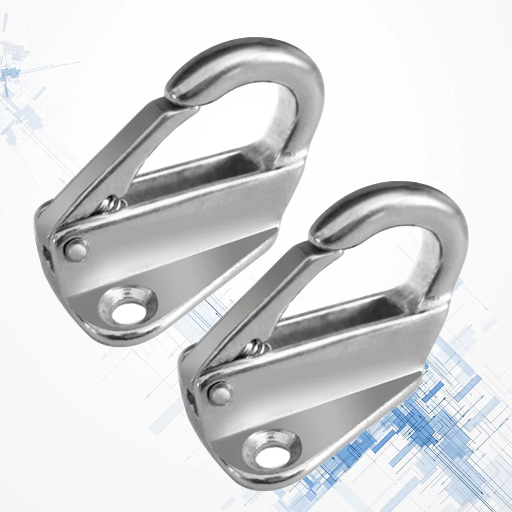 

2 Pcs Boat Accessories Spring Hook Fender Marine Asseriores Stainless Hooks Yacht