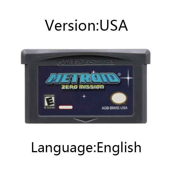 GBA Series Game Cartridge 32-bit Video Game Console Card Fusion Zero Mission US European Version For GBA/NDS game cards collectible cards anime cards anime trading cards animation game cards