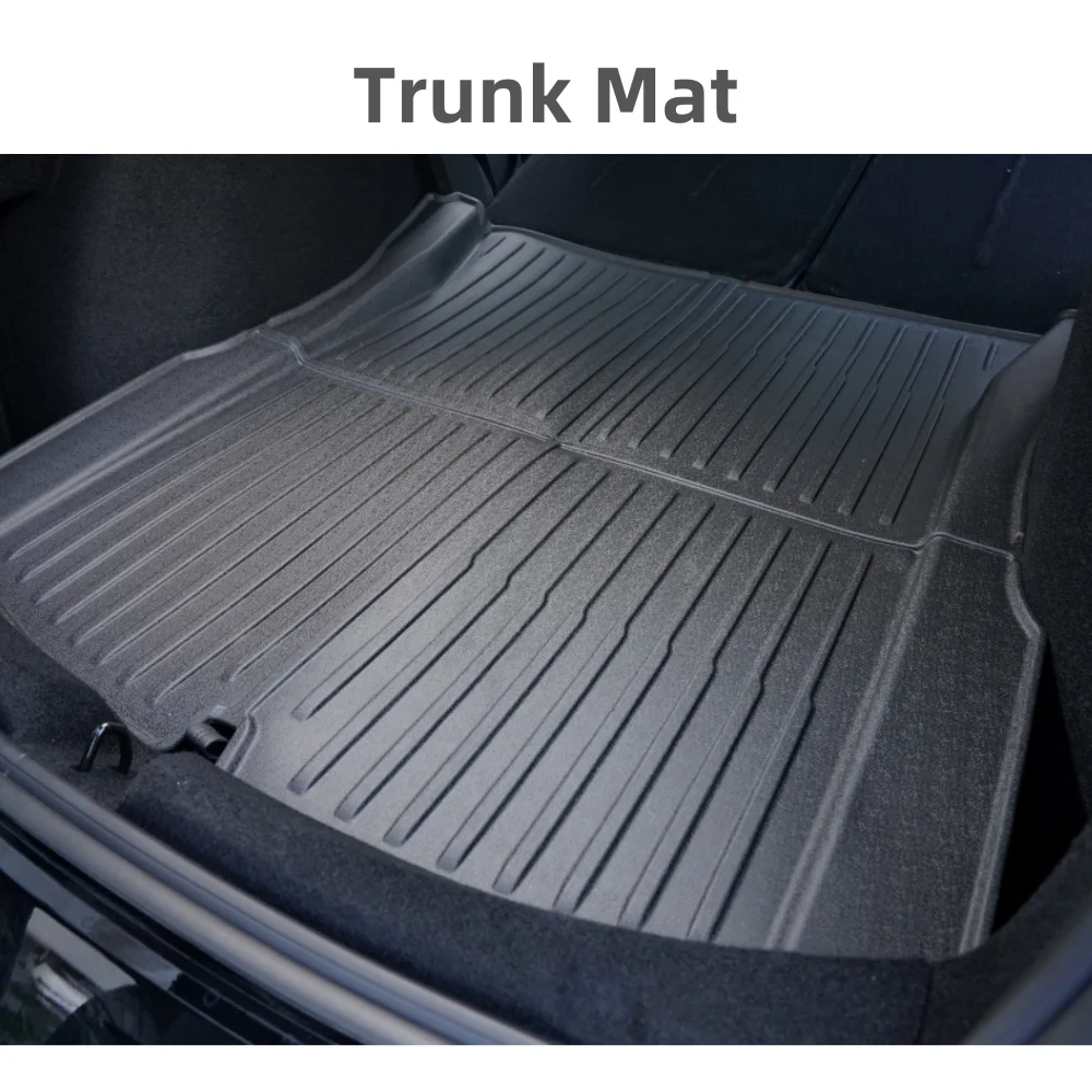 For Tesla Model 3 Highland Floor Mats Cargo Liner Waterproof Anti-slip Trunk Mat TPE Pads Left / Right Hand Rubber