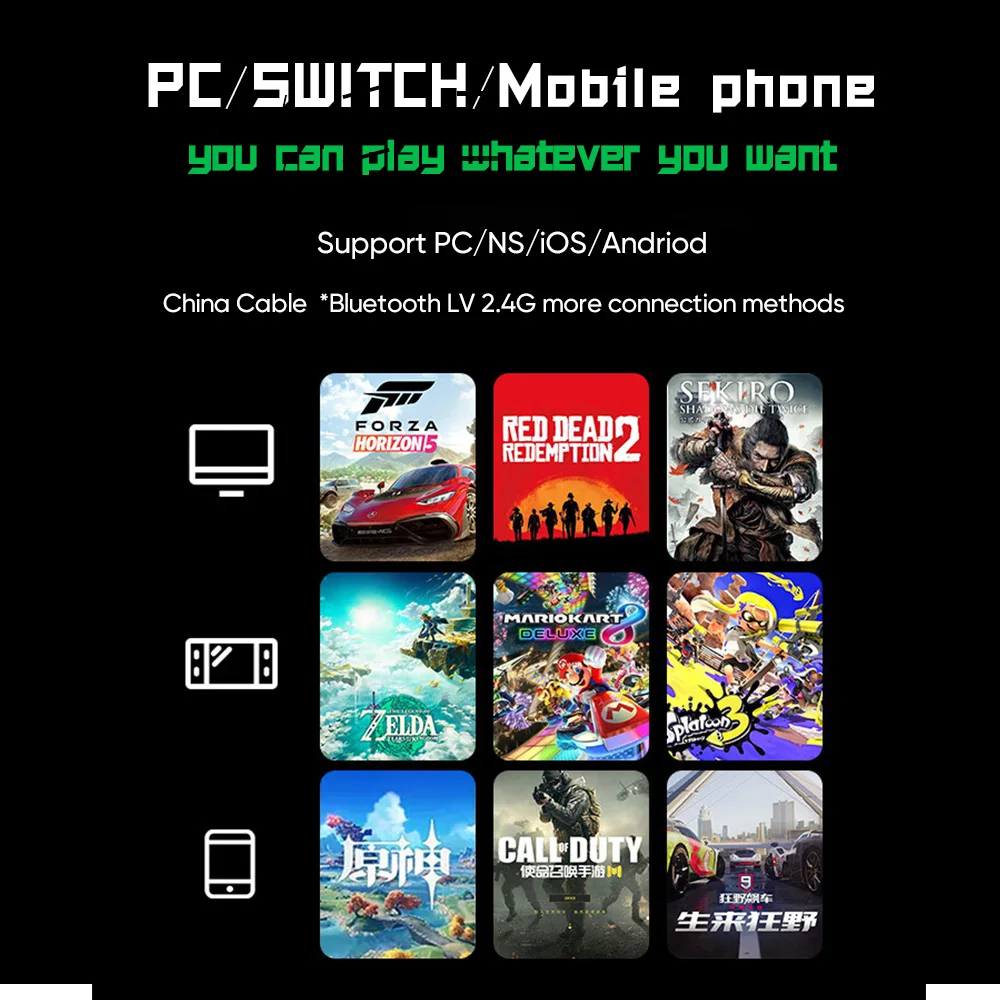 Black Shark GreenGhost Ʈѷ,  5.3, PC, ġ, IOS, ȵ̵ , 15 ð ̻ ͸ , 1000hz  ӵ