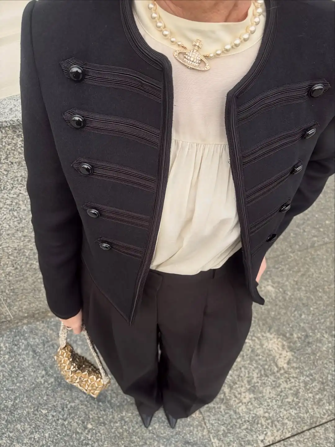 Chic Black Round Neck Napoleon Military Jacket Women Casual Full Sleeve Buttons Cropped Slim Coat 2026 Lady Daily Street Jackets 15 S64814d5d841245f2b3369ac4c9e5f190f