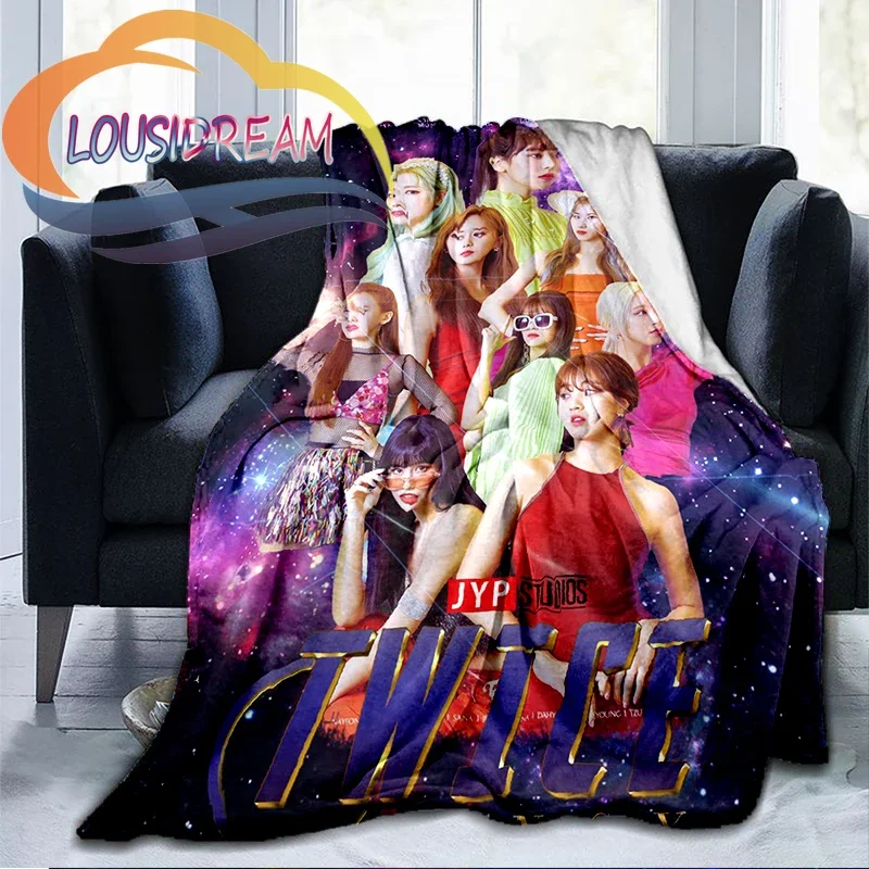 

TWICE 트와이스 Women's singing group Star Blanket Bed Home Throw Sofa Blankets Decor Girl Gift{Customize your picture}