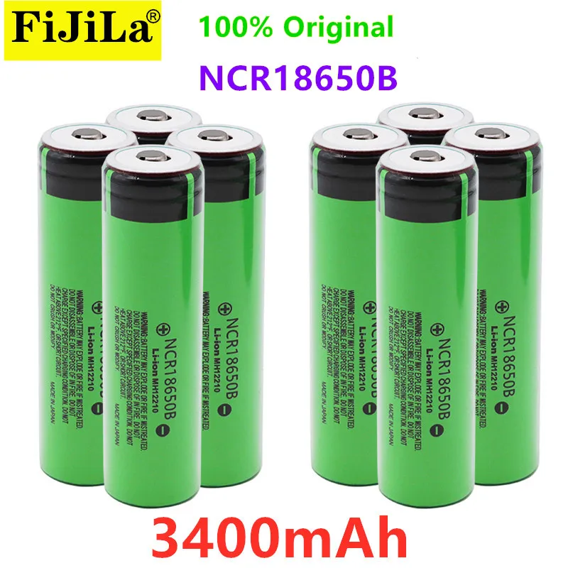 New 100 original ncr18650b 3 7v 3400mah 18650 rechargeable lithium
