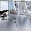 Fitness Weight Pulley Cable Machine System Arm Biceps Triceps Hand Training Equipment 220.46 lbs Capacity W/360° Swivel Top Ring 1