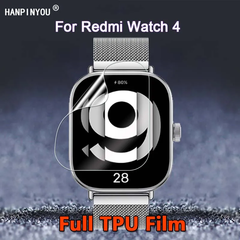 Per Redmi Watch 4 Smartwatch Ultra Clear Slim Glossy Riparabile Soft Tpu Hydrogel Film Screen Protector-Non Vetro Temperato