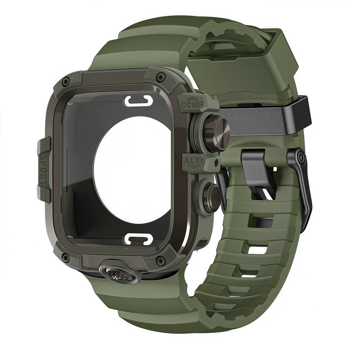Premium 2-in-1 Metal Alloy Case with Silicone Strap