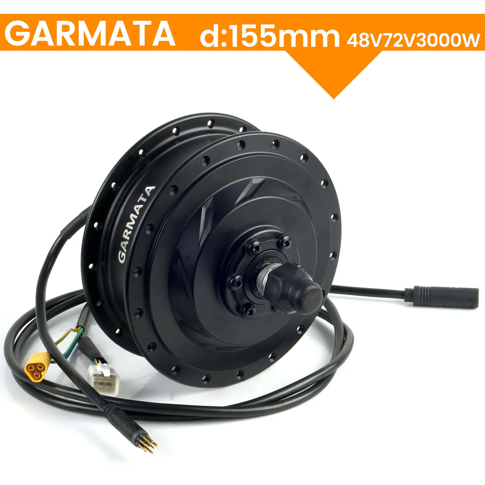 Motor 48V72V3000W for Direct Drive Rear 155mm Dropauts Temp Sensor Freewheel Hub Motor Brushless