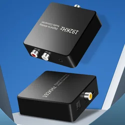 Digital Optical to Dual RCA Audio Converter with 3.5mm AUX (Black)