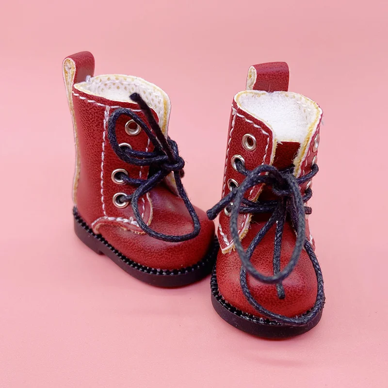 Tilda 1/8 Doll Boots Toy Shoes For Blythe OB24 OB26,Lovely Mini Short Boots for Blyth EXO Korea KPOP 15cm Plush Doll Accessories 4