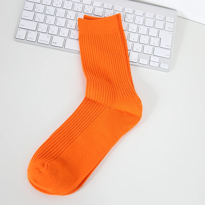 Vibrant Neon Men's Crew Ribbed Socks