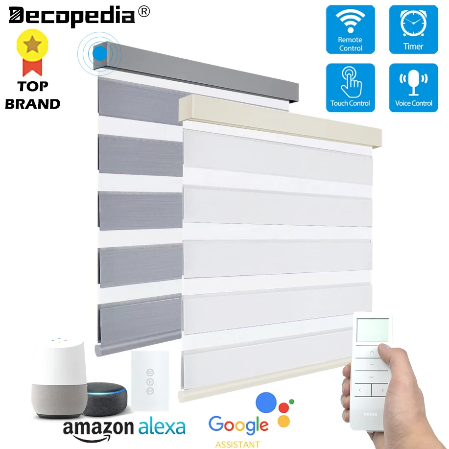 Decopedia Customize Zebra Blinds Square Valance Window Blinds Day and Night Roller Shades Blackout for Home Windows Sliding Door window shades fabric blinds roller blinds window blinds