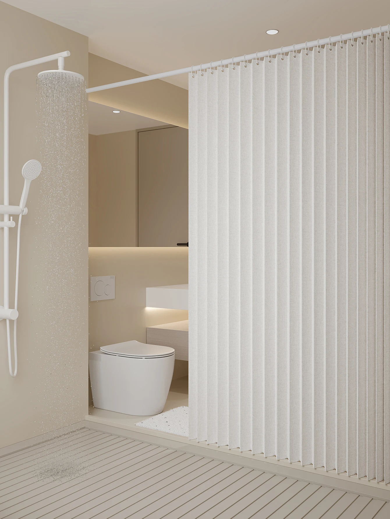 Shower Curtains 1PC folding curtain series shower curtains suitable for bathrooms