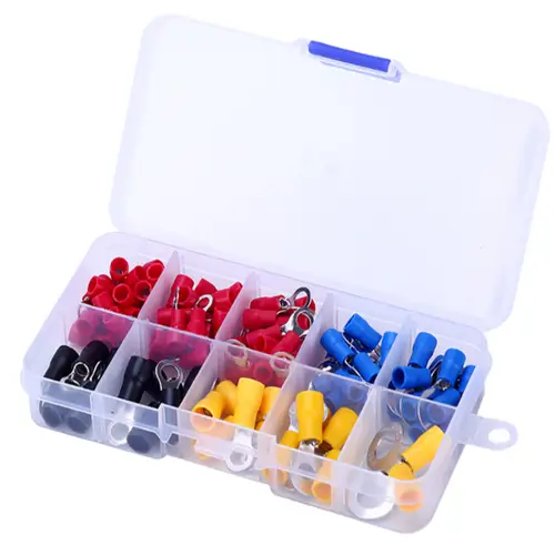 Insulated Cable Connector Electrical Wire Crimp Spade Butt Ring Fork Set Ring Electric Crimp lugs Rolled Terminals Assorted Kit - Image 6
