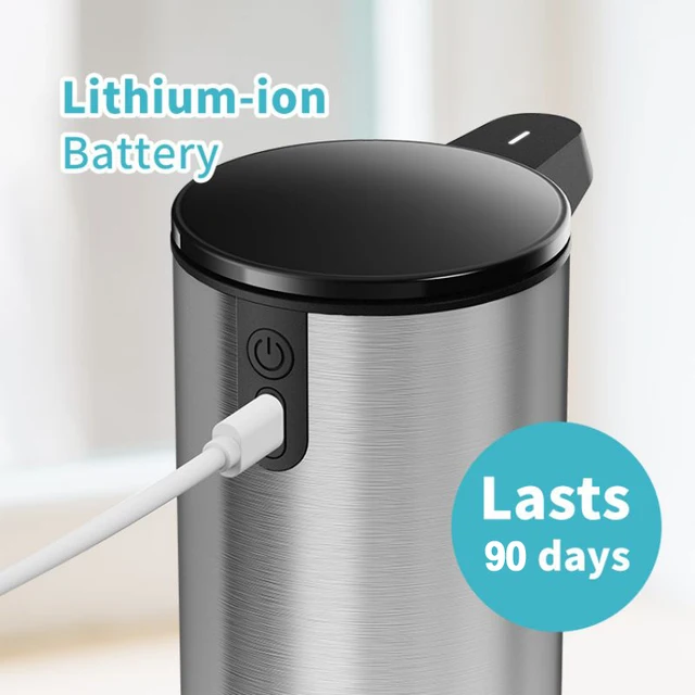 Dispenser Sapone Automatico Da Parete - 800 Ml, Acciaio Inox, Sensore IR, 5 Livelli Erogazione - Foto 4